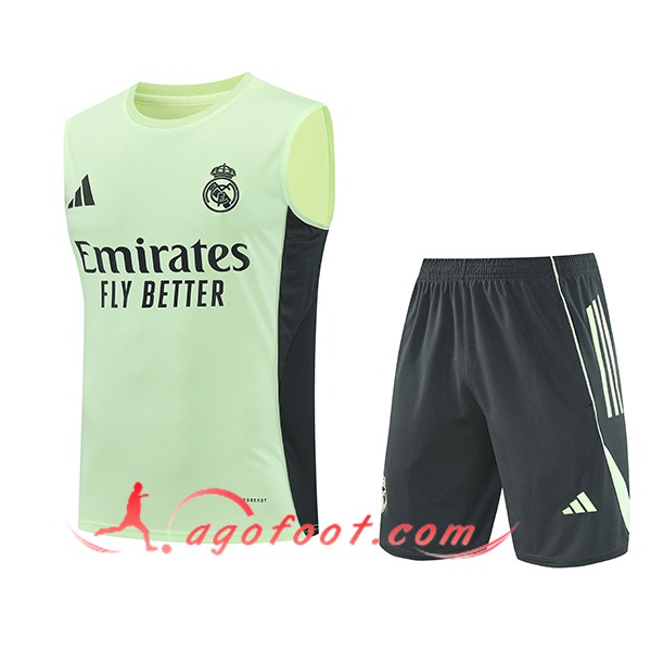 Ensemble Training Debardeurs Real Madrid Vert/Noir 2025/2026