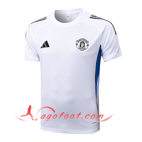 Training T-Shirts Manchester United Blanc/Bleu 2025/2026