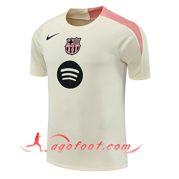 Training T-Shirts FC Barcelone Beige/Rose 2025/2026