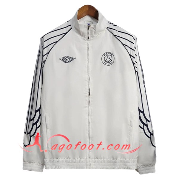 Coupe-Vent PSG Blanc/Noir 2025/2026