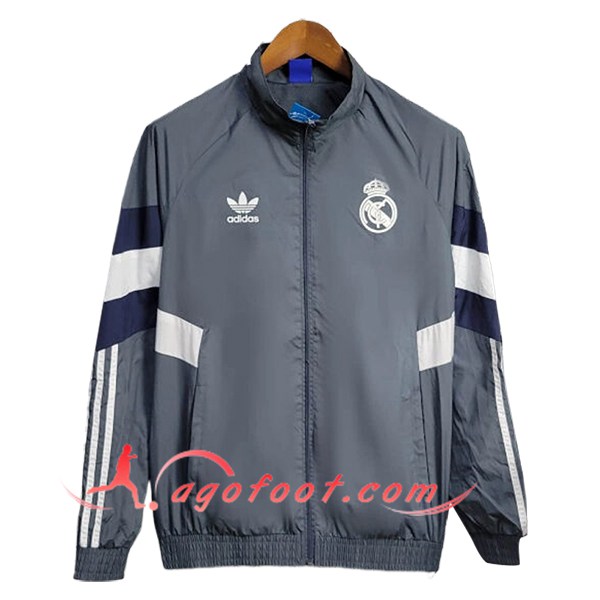 Coupe-Vent Real Madrid Gris/Blanc 2025/2026