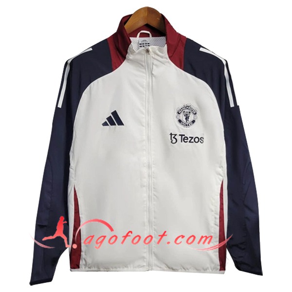 Coupe-Vent Manchester United Blanc/Bleu/Rouge 2025/2026