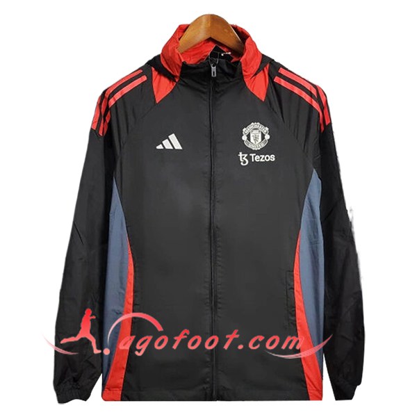 Coupe-Vent Manchester United Noir/Rouge/Bleu 2025/2026