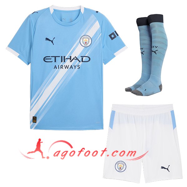 Ensemble Maillot Manchester City Domicile (Short + Chaussettes) 2025/2026