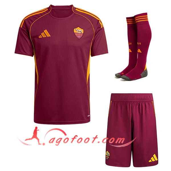 Ensemble Maillot AS Rome Domicile (Short + Chaussettes) 2025/2026