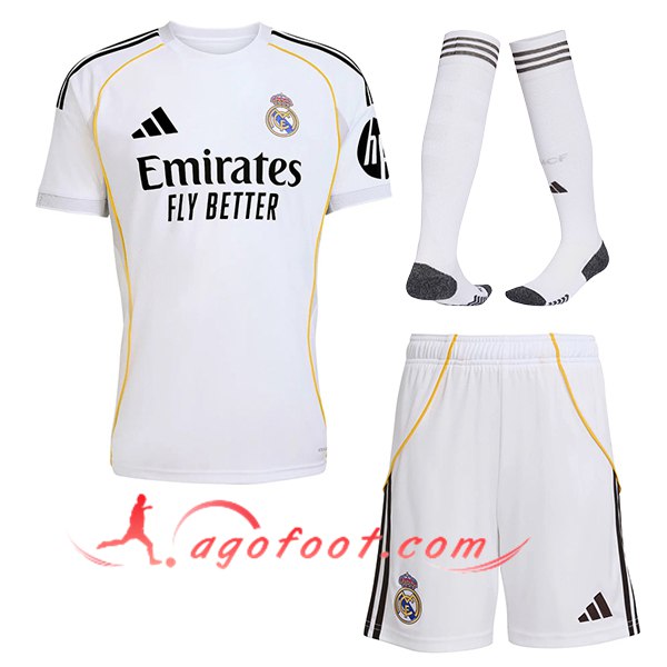 Ensemble Maillot Real Madrid Domicile (Short + Chaussettes) 2025/2026