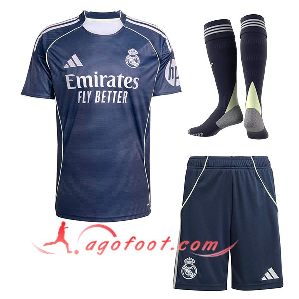 Ensemble Maillot Real Madrid Exterieur (Short + Chaussettes) 2025/2026