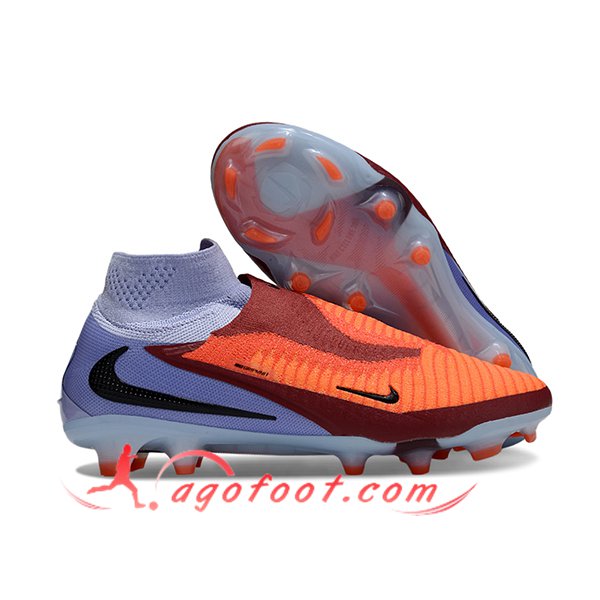 Nike Chaussures de Foot Phantom GX III Elite FG Pourpre/Orange