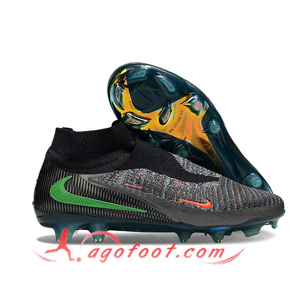 Nike Chaussures de Foot Phantom GX III Elite FG Noir/Vert