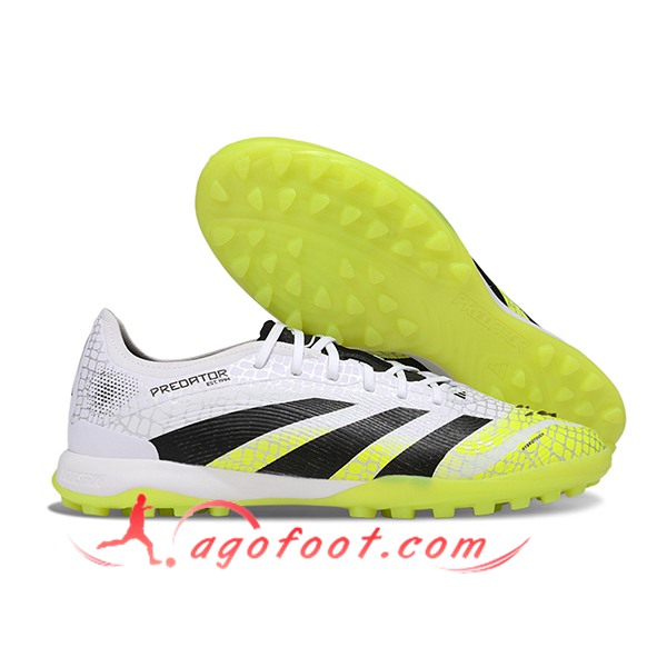 Adidas Chaussures de Foot PREDATOR 25 ELITE TF BOOTS Blanc/Vert/Noir