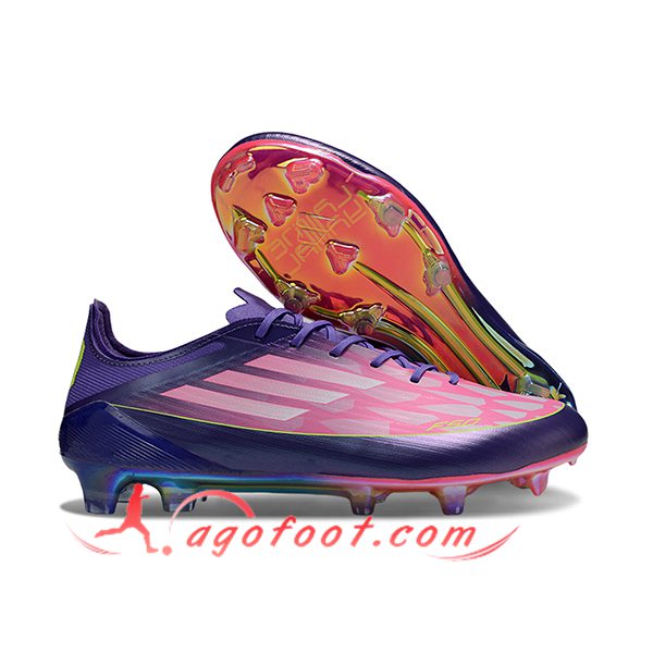 Adidas Chaussures de Foot F50 ELITE FG Rose/Pourpre