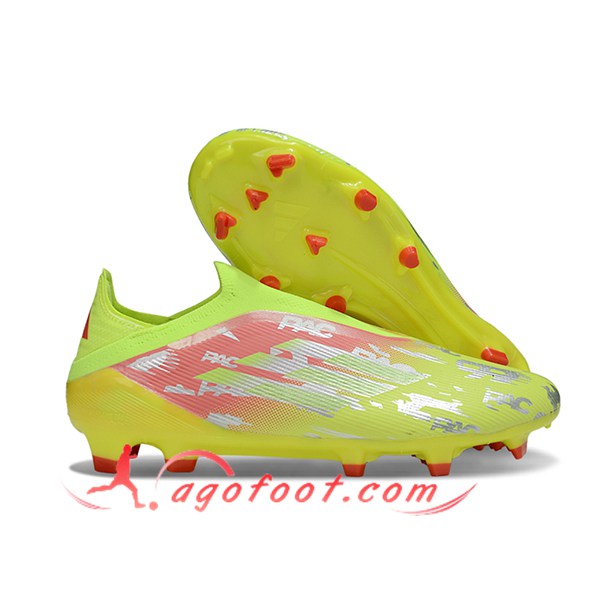 Adidas Chaussures de Foot F50 Elite Laceless FG Jaune/Orange