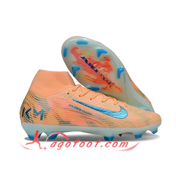 Nike Chaussures de Foot Air Zoom Mercurial Superfly IIX Elite FG Orange/Bleu