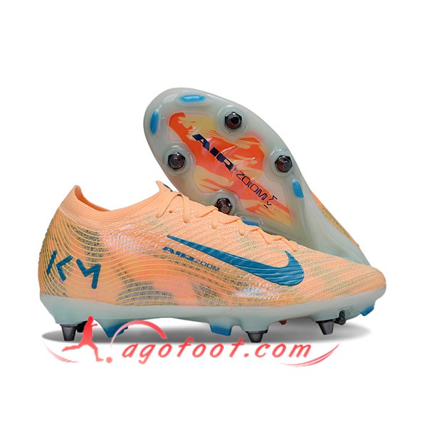 Nike Chaussures de Foot AIR ZOOM MERCURIAL VAPOR XVI ELITE SG-PRO Orange/Bleu