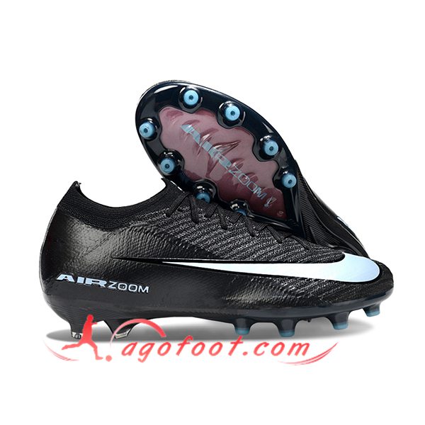 Nike Chaussures de Foot AIR Zoom Mercurial Vapor 16 Elite XXV AG Noir/Bleu