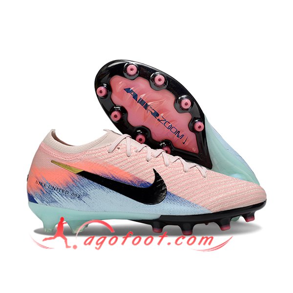Nike Chaussures de Foot AIR Zoom Mercurial Vapor 16 Elite XXV AG Rose/Noir/Bleu