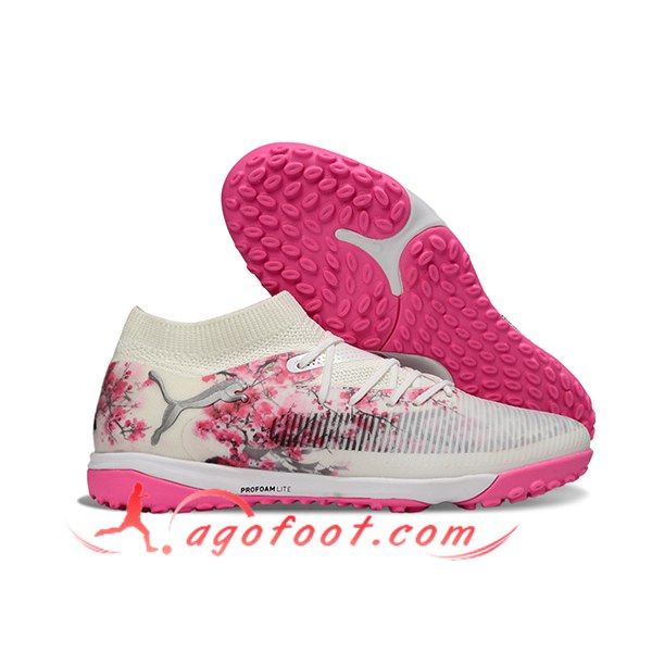 PUMA Chaussures de Foot FUTURE 8 ULTIMATE TF Blanc/Rose
