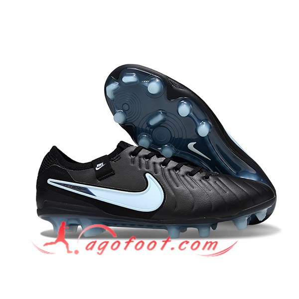 Nike Chaussures de Foot Tiempo Legend X Elite FG Noir/Bleu