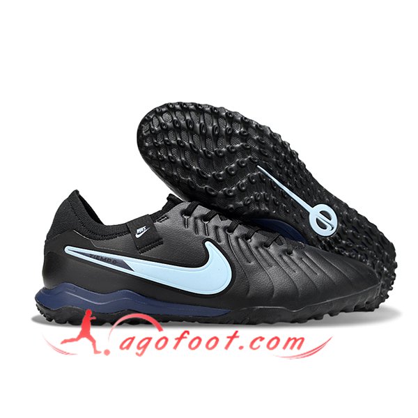 Nike Chaussures de Foot Tiempo Legend X PRO TF Noir/Bleu