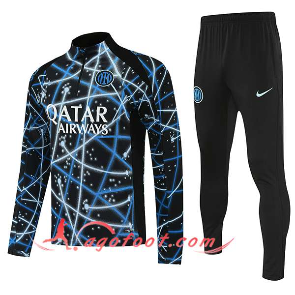 Ensemble Survetement de Foot Inter Milan Noir/Bleu 2025/2026