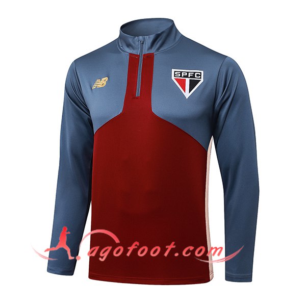 Sweatshirt Training Sao Paulo FC Rouge/Gris 2025/2026