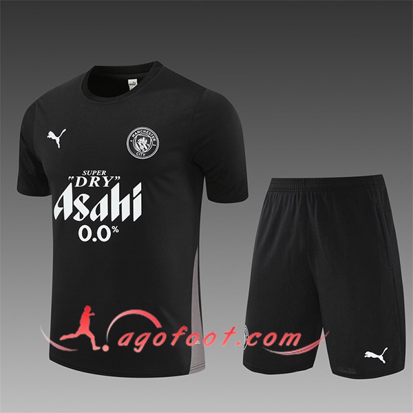 Ensemble Training T-Shirts Manchester City Enfant Noir 2025/2026