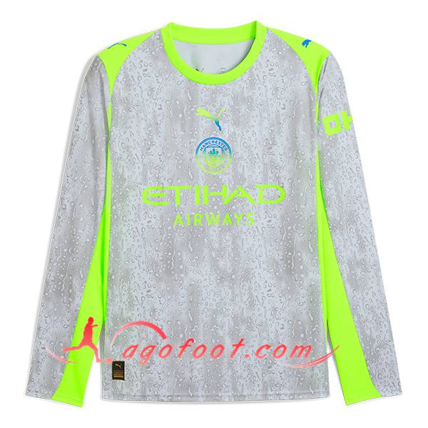 Nouveau Maillot de Foot Manchester City Third Manches Longues 2025/2026