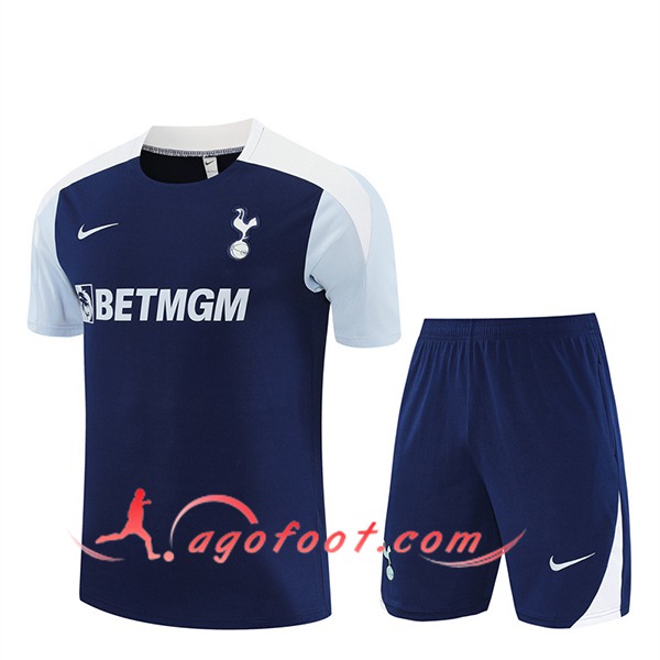 Ensemble Training T-Shirts Tottenham Hotspur Bleu/Gris/Blanc 2025/2026