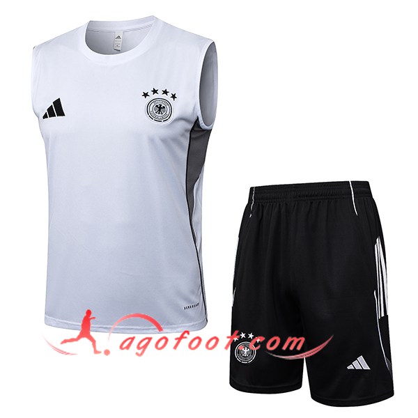 Ensemble Training Debardeurs Allemagne Blanc/Gris 2025/2026