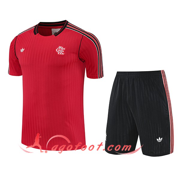 Ensemble Training T-Shirts Flamengo Rouge/Noir 2025/2026 -02