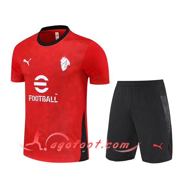Ensemble Training T-Shirts Milan AC Rouge/Noir 2025/2026 -03