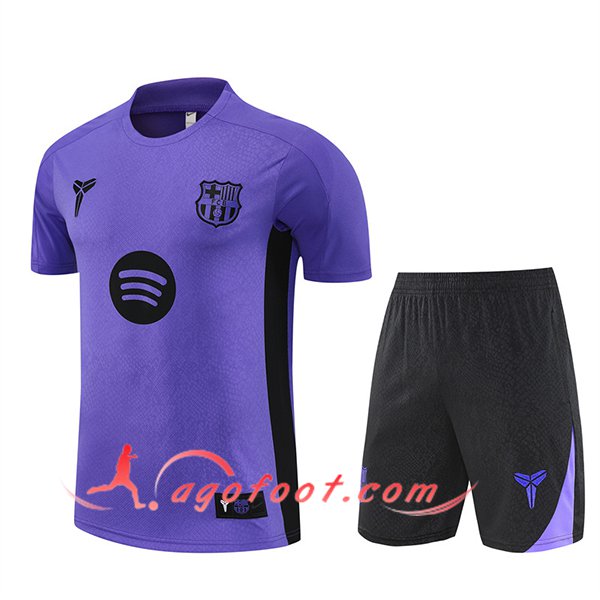 Ensemble Training T-Shirts FC Barcelone Pourpre/Noir 2025/2026