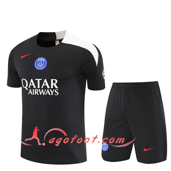 Ensemble Training T-Shirts PSG Noir/Bleu 2025/2026