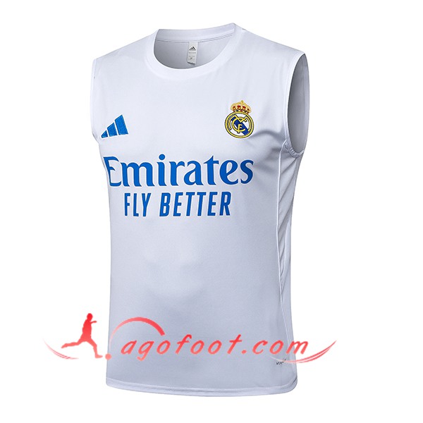 Training Debardeurs Real Madrid Blanc/Bleu 2025/2026 -02