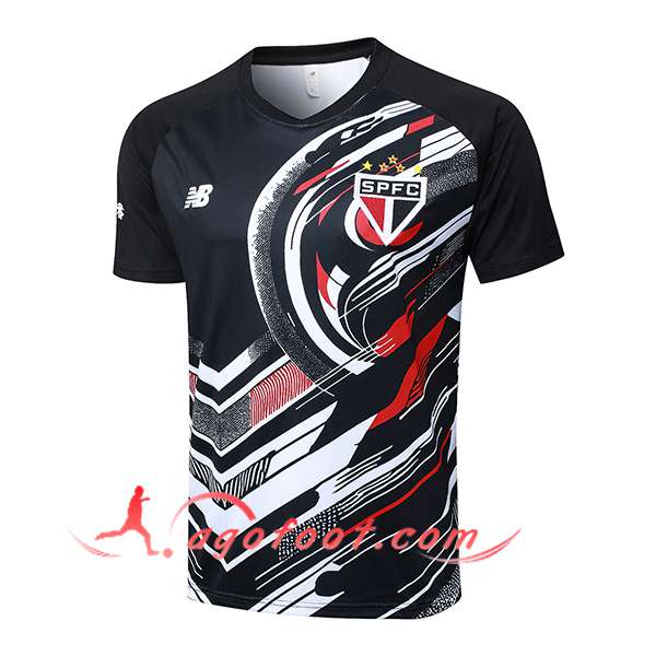 Training T-Shirts Sao Paulo FC Noir/Blanc/Rouge 2025/2026