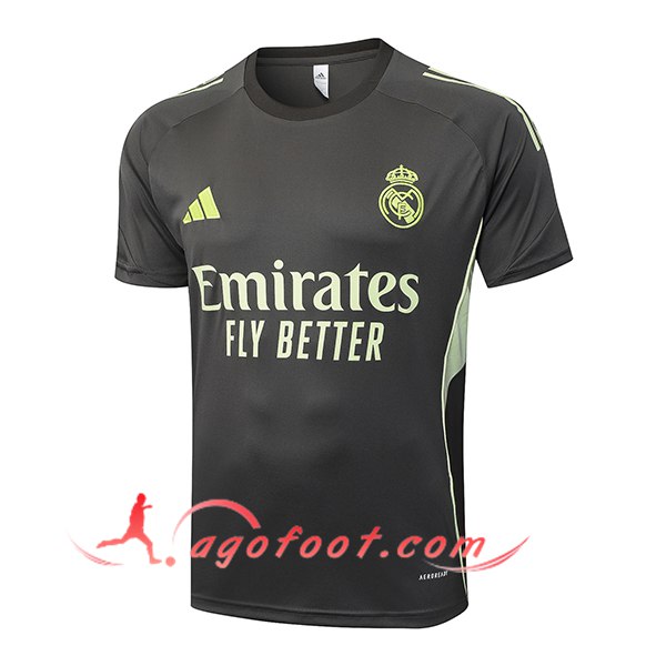 Training T-Shirts Real Madrid Gris/Vert 2025/2026