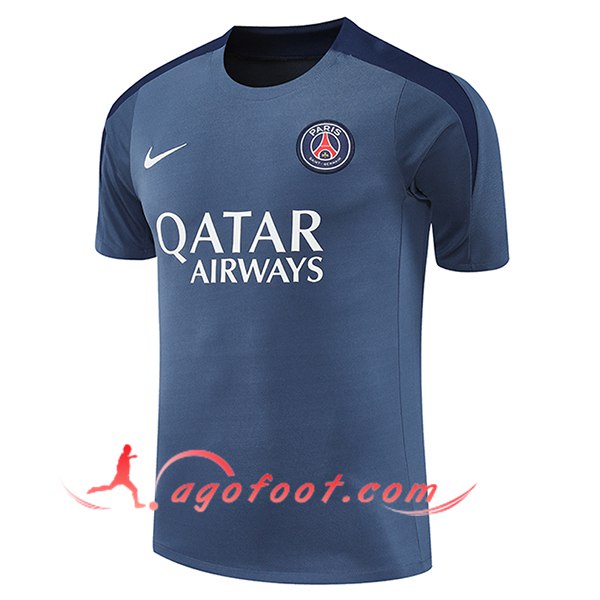 Training T-Shirts PSG Gris/Bleu 2025/2026