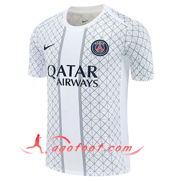 Training T-Shirts PSG Blanc/Gris 2025/2026