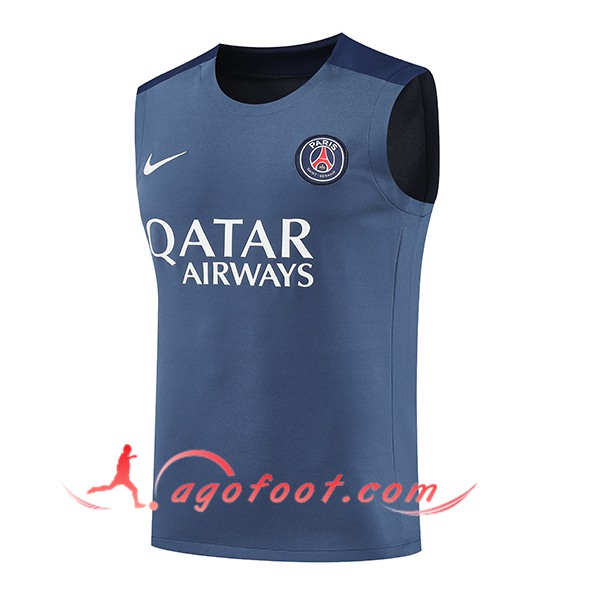 Training Debardeurs PSG Gris/Bleu 2025/2026