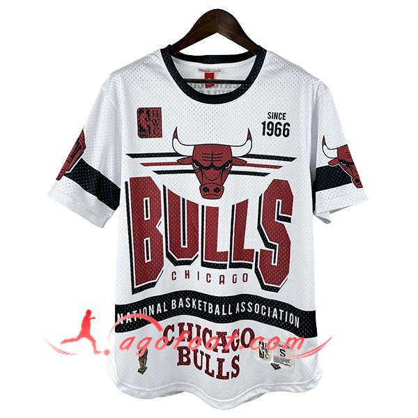 Maillot Chicago Bulls Retro 2025/26 Blanc/Rouge/Noir