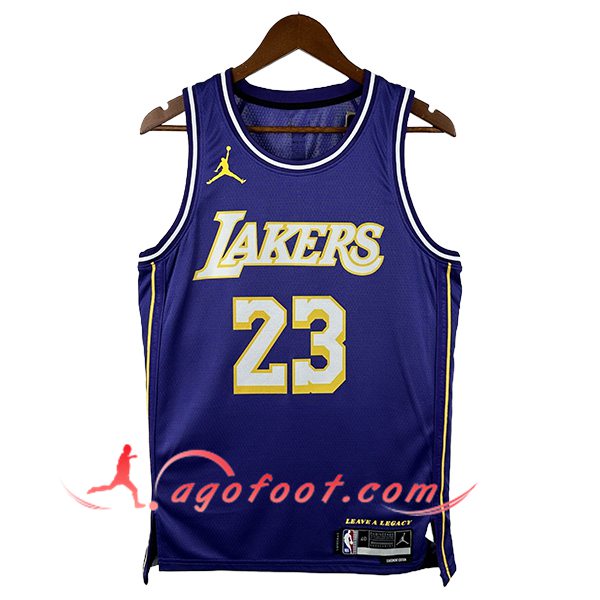 Maillot Los Angeles Lakers (JAMES #23) 2025/26 Blanc/Pourpre/Jaune