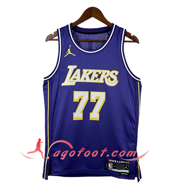Maillot Los Angeles Lakers (DONCIC #77) 2025/26 Blanc/Pourpre/Jaune