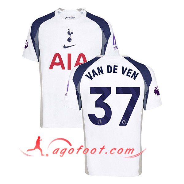 Maillot de Foot Tottenham Hotspur (VAN DE VEN #37) 2025/2026 Domicile