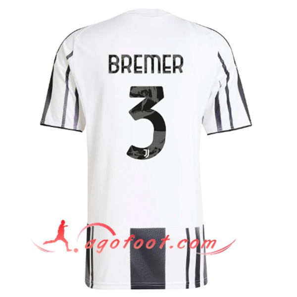 Maillot de Foot Juventus (BREMER #3) 2025/2026 Domicile