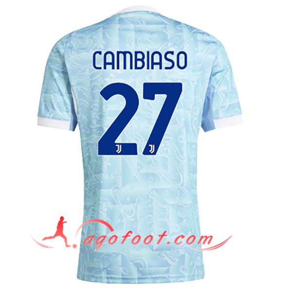 Maillot de Foot Juventus (CAMBIASO #27) 2025/2026 Exterieur