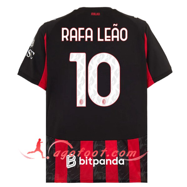 Maillot de Foot Milan AC (RAFAEL LEÃO #10) 2025/2026 Domicile