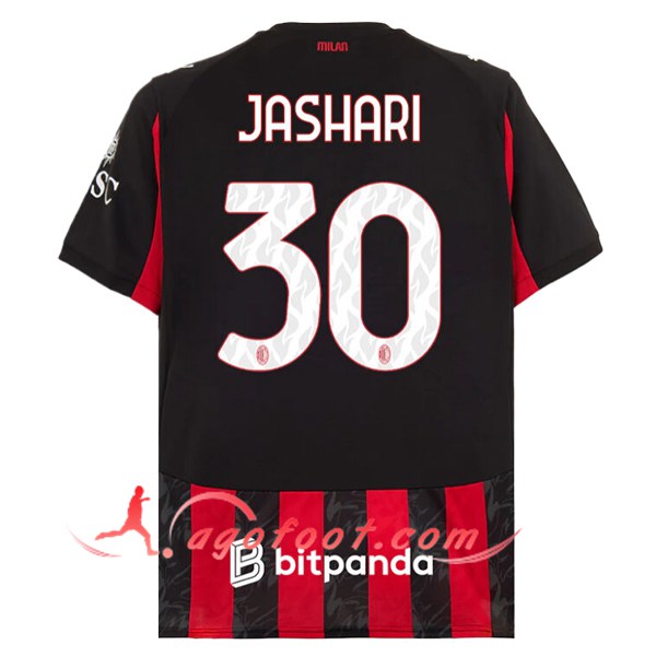 Maillot de Foot Milan AC (JASHARI #30) 2025/2026 Domicile