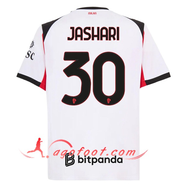 Maillot de Foot Milan AC (JASHARI #30) 2025/2026 Exterieur