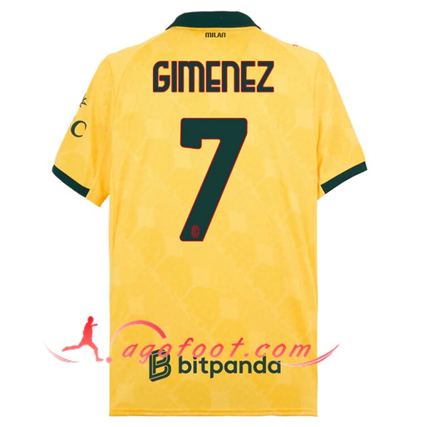 Maillot de Foot Milan AC (GIMENEZ #7) 2025/2026 Third