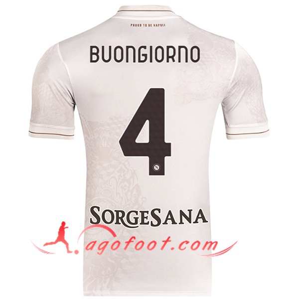 Maillot de Foot SSC Naples (BUONGIORNO #4) 2025/2026 Exterieur